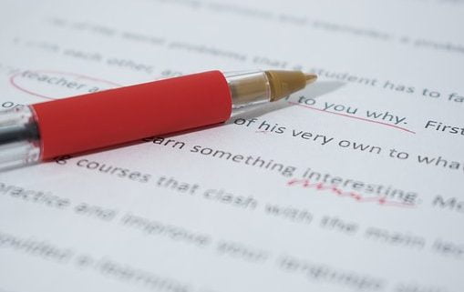 Image of proofreading website content on a page.
